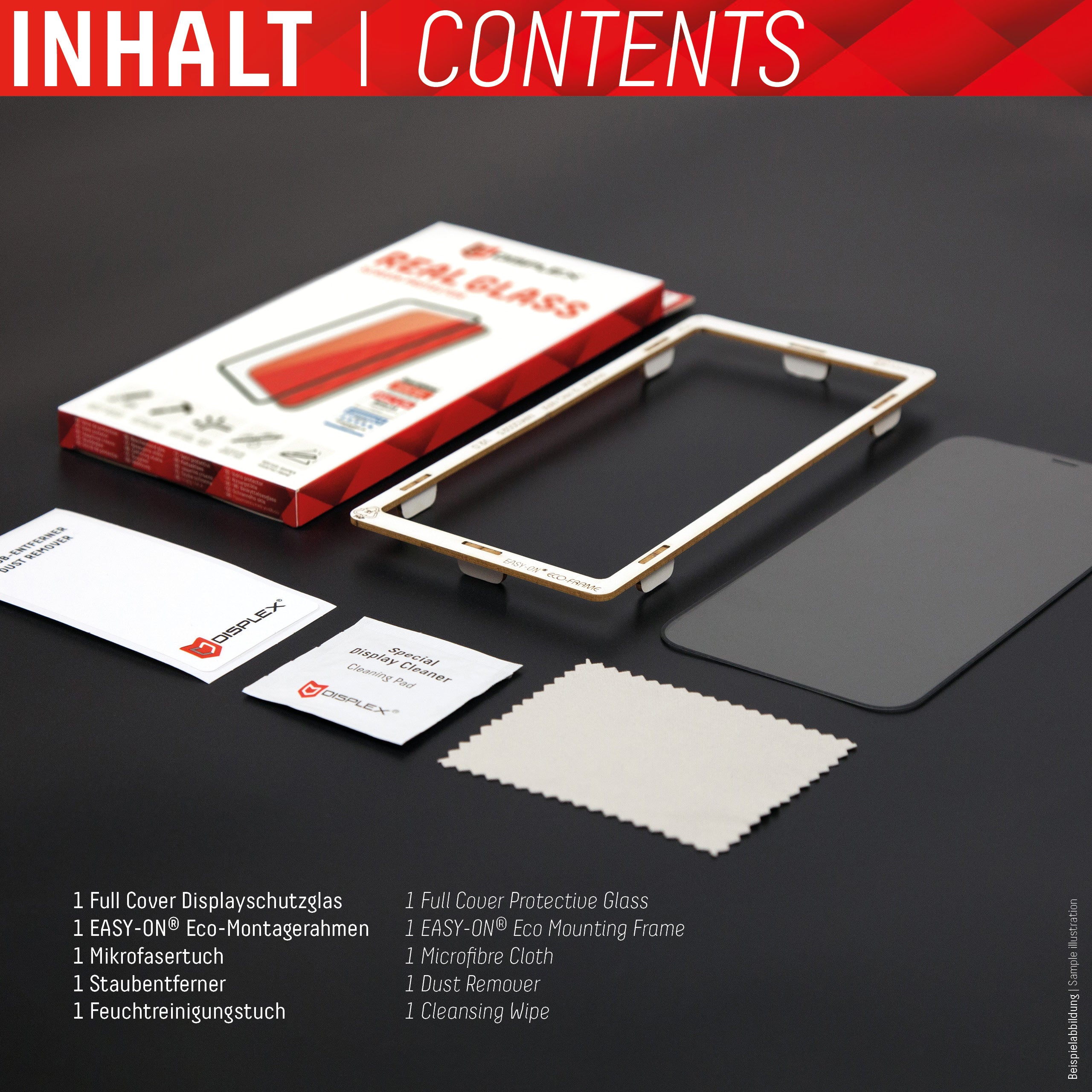 Displex - Premium Real Glass Full Cover - iPhone 12 Pro Max - Black