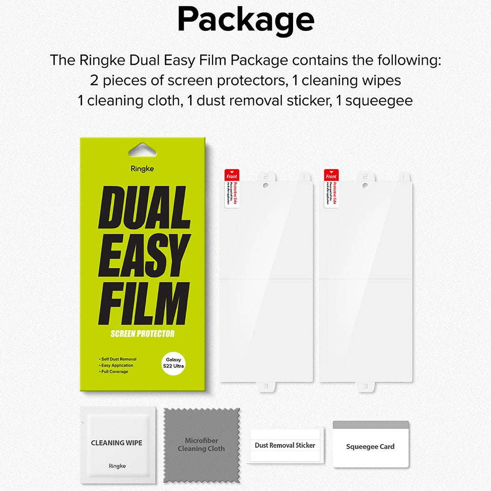 Ringke - Dual Easy Full (2 pack) - Galaxy S22 Ultra - Clear