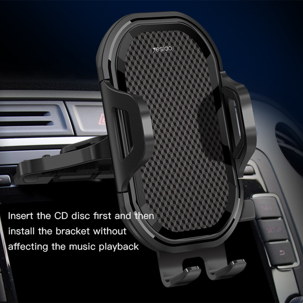 Yesido - Car Holder (C84) - Clamp Grip for CD Slot - Black