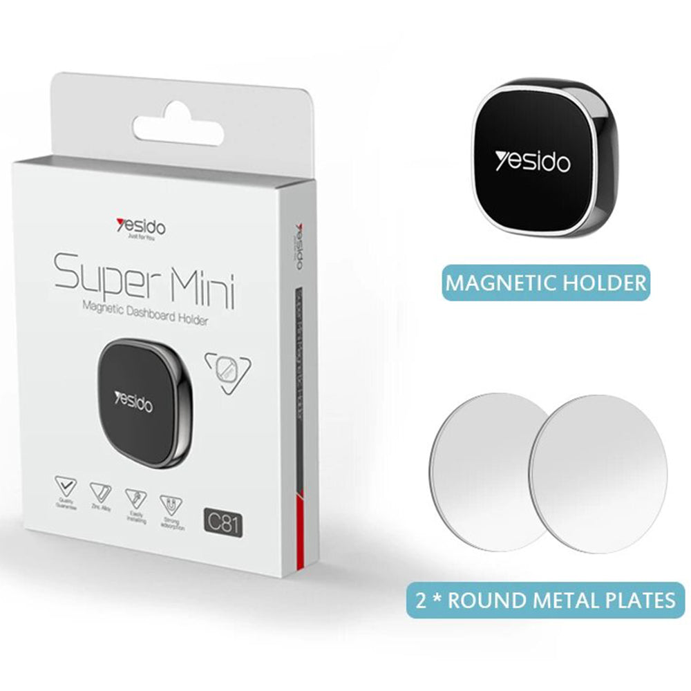 Yesido - Car Holder (C81) - Magnetic Grip, Multipurpose Features, for Dashboard - Space Gray