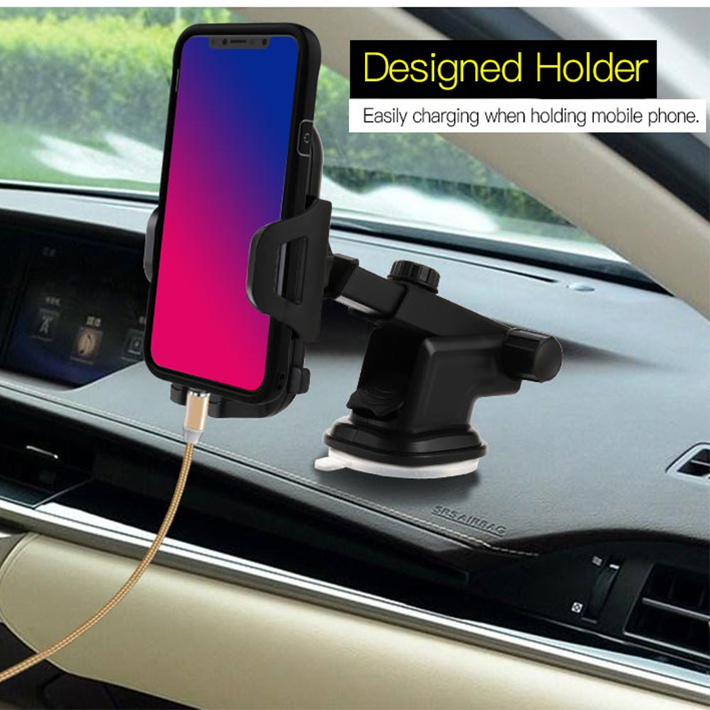 Yesido - Car Holder (C23) - Extendable Arm for Dashboard, Windshield - Black