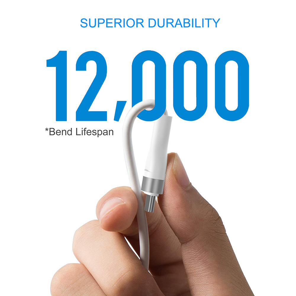 Lito - Data Cable (LD02CL) - Type-C to Lightning, Fast Charging, 30W, Tangle-free, Soft Silicone, 1.2m - White