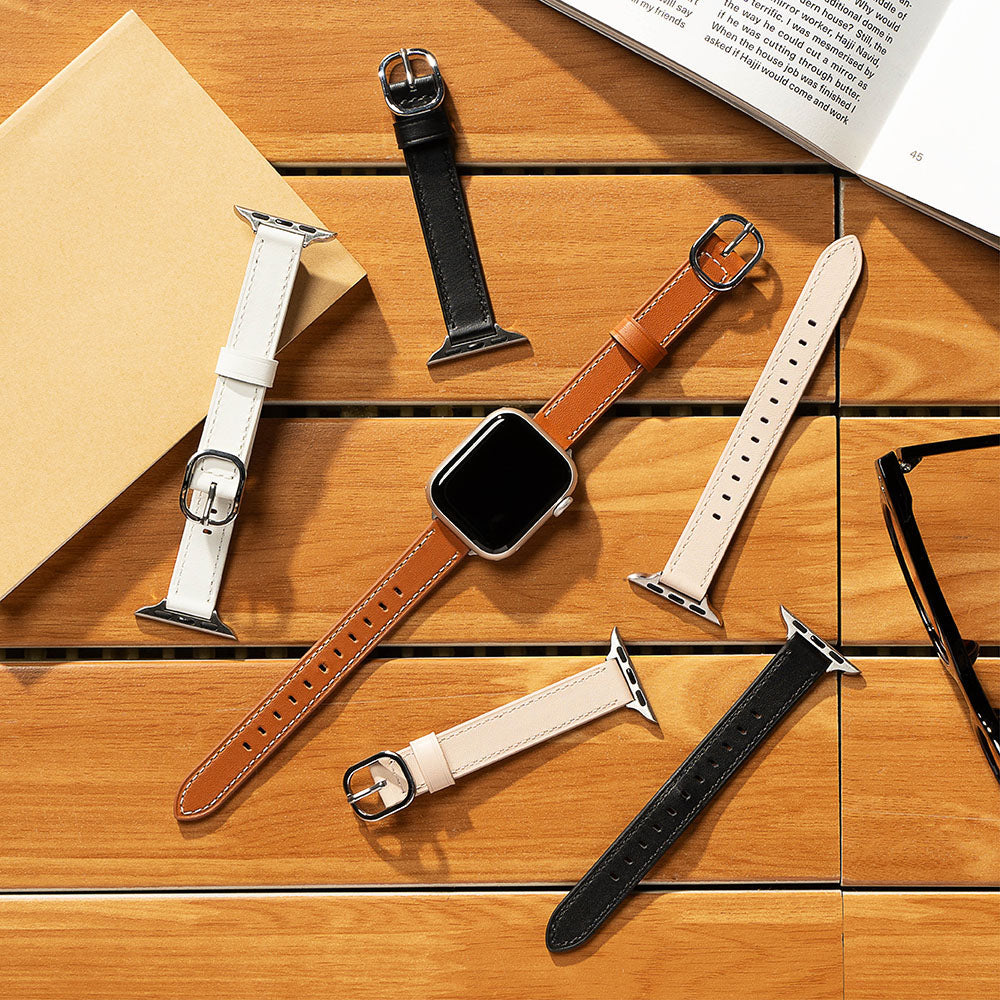 Ringke - Leather One Slim - Apple Watch SE 40mm - White