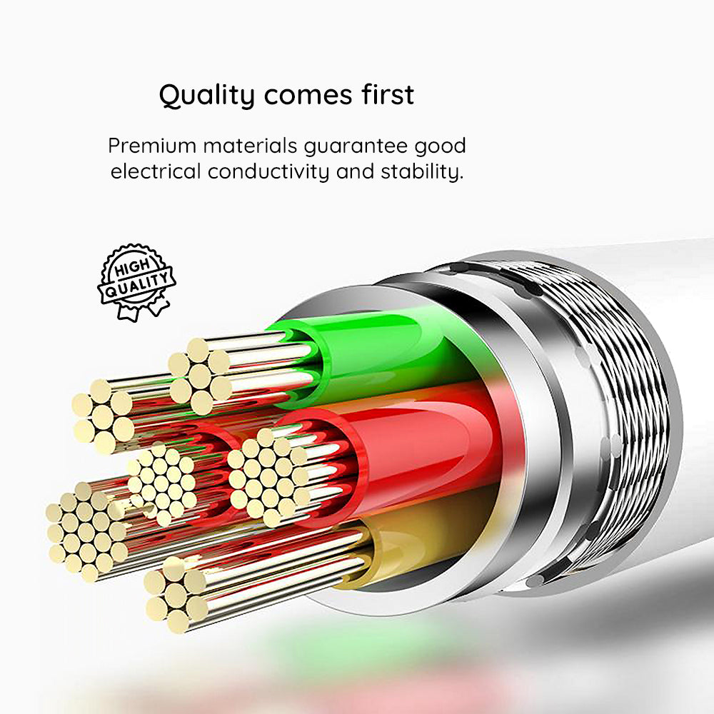 Lito - Data Cable (LD03L) - USB to Lightning, Fast Charging, 2.4A, 1m - White