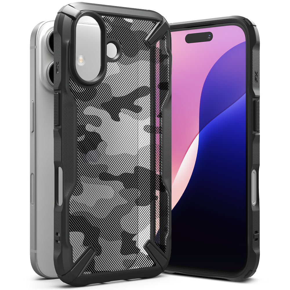 Ringke - Fusion X Design - iPhone 16 Plus - Camo Black
