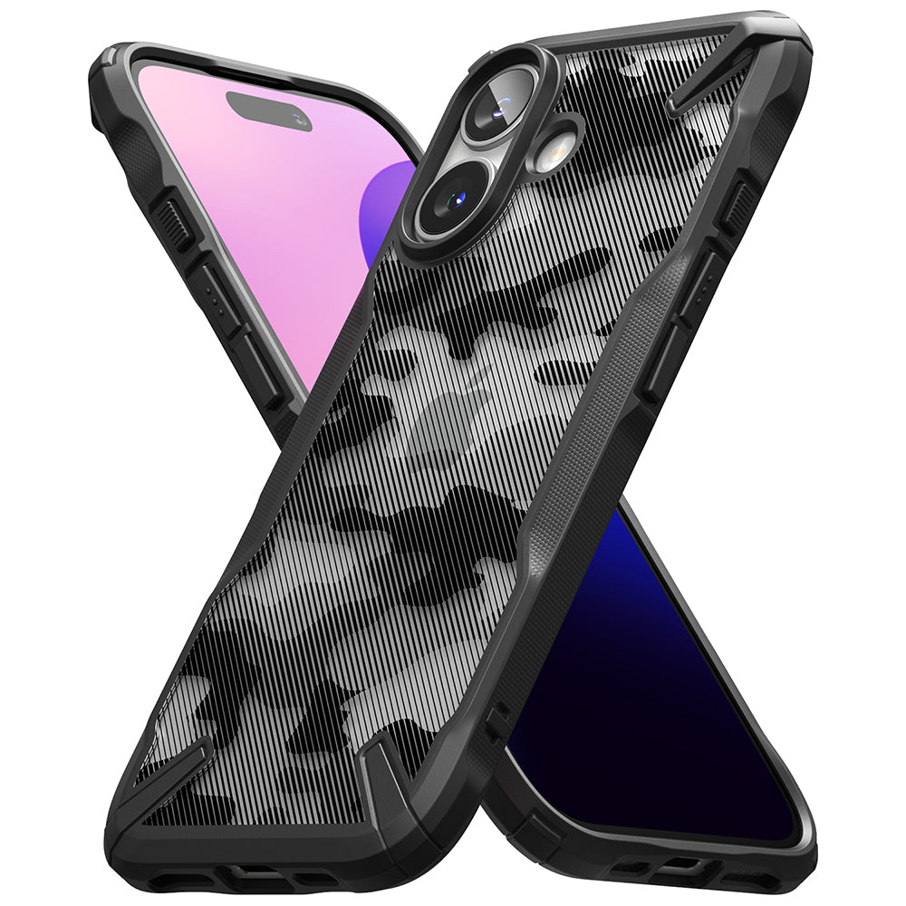 Ringke - Fusion X Design - iPhone 16 Plus - Camo Black