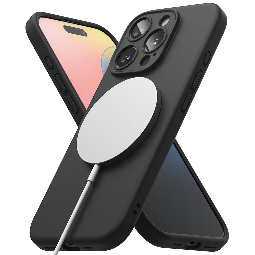 Ringke - Silicone Magnetic MagSafe - iPhone 16 Pro - Black