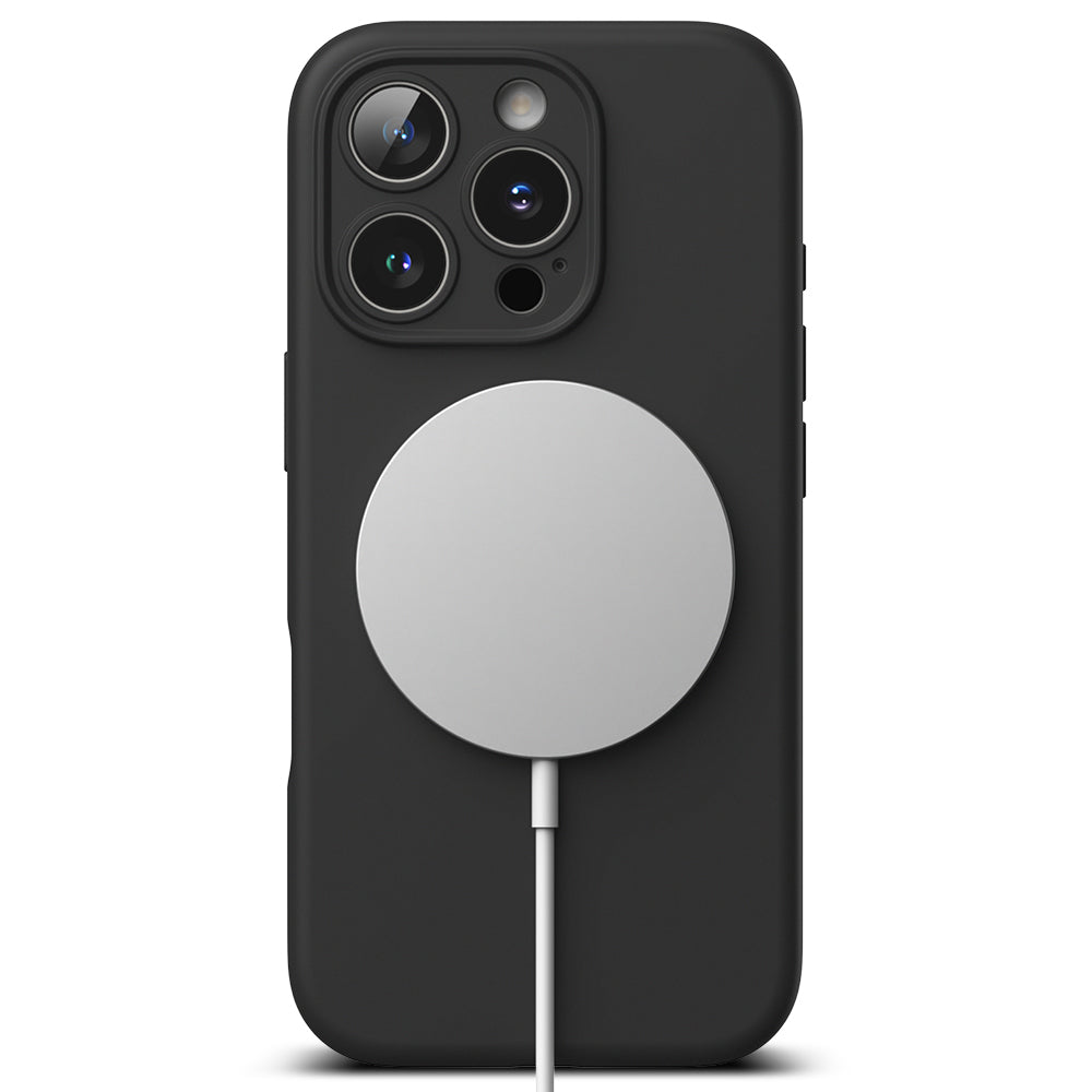 Ringke - Silicone Magnetic MagSafe - iPhone 16 Pro - Black