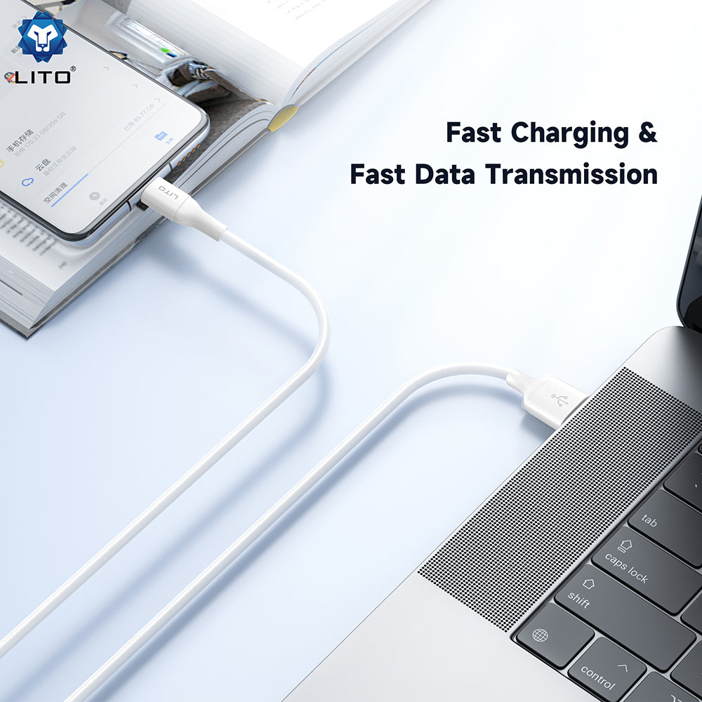 Lito - Data Cable (LD06L) - USB to Lightning, 2.4A, PVC, 1m - White