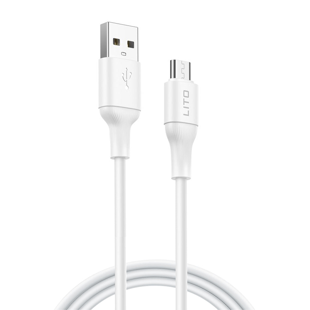 Lito - Data Cable (LD06V) - USB to Micro-USB, 2.4A, PVC, 1m - White