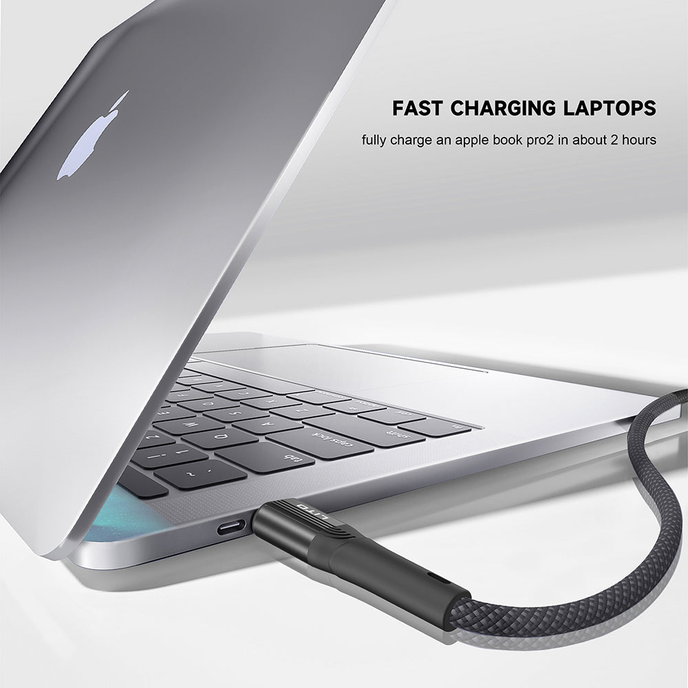 Lito - Data Cable (LD14CL) - Type-C to Lightning Fast Charging 30W, 480Mbps, Nylon, 1m - Black