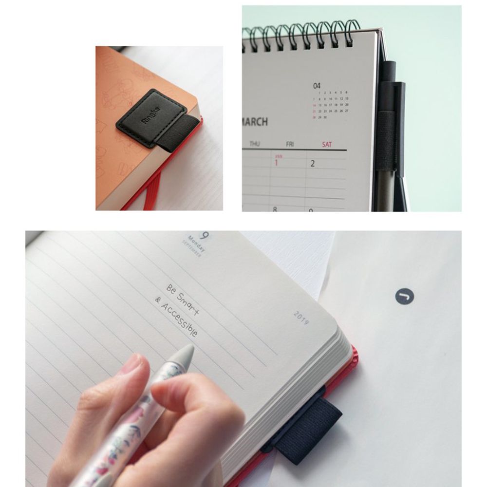 Ringke - Pen Holder (2 pack) - Ecological Leather, Textile, Elastic - Black