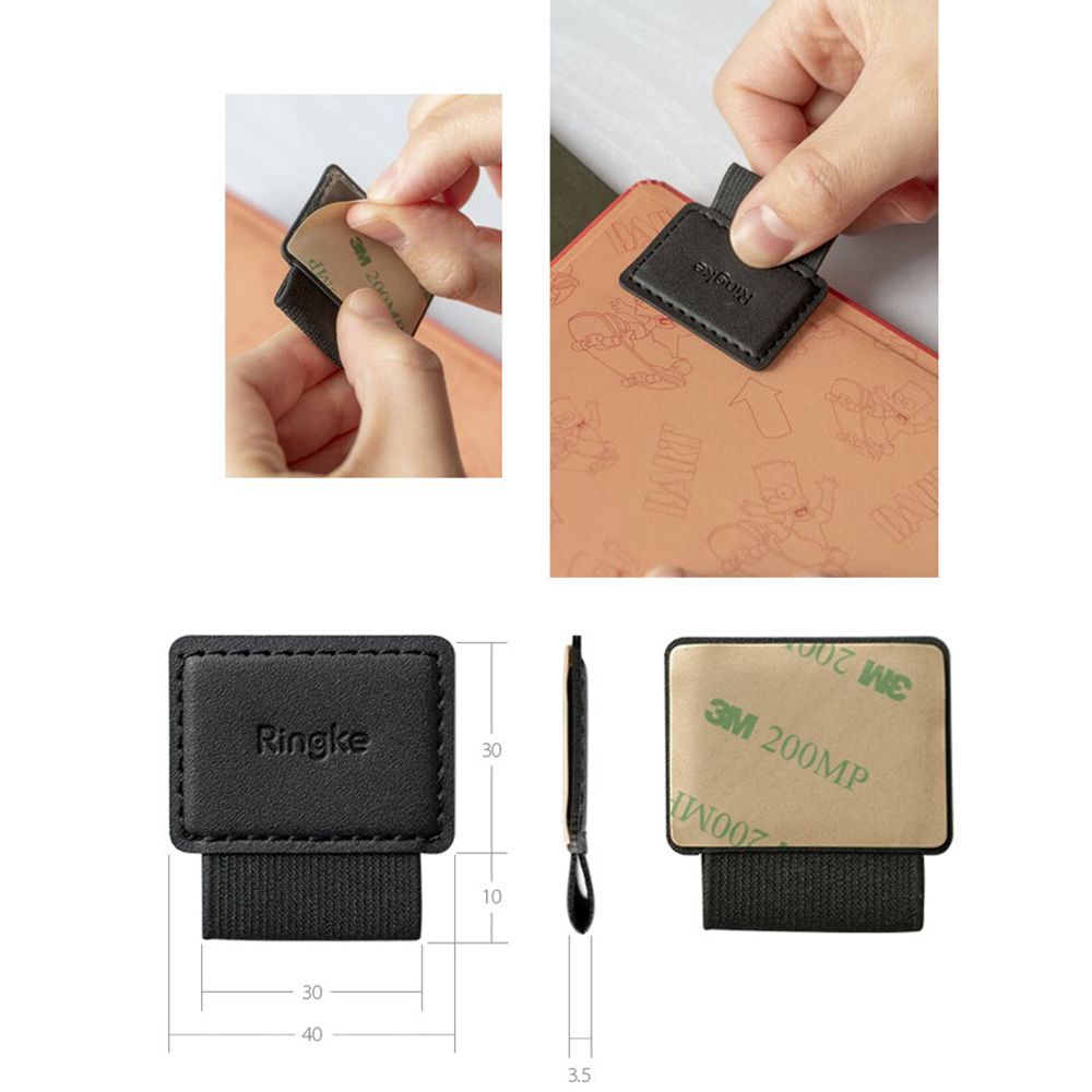 Ringke - Pen Holder (2 pack) - Ecological Leather, Textile, Elastic - Black