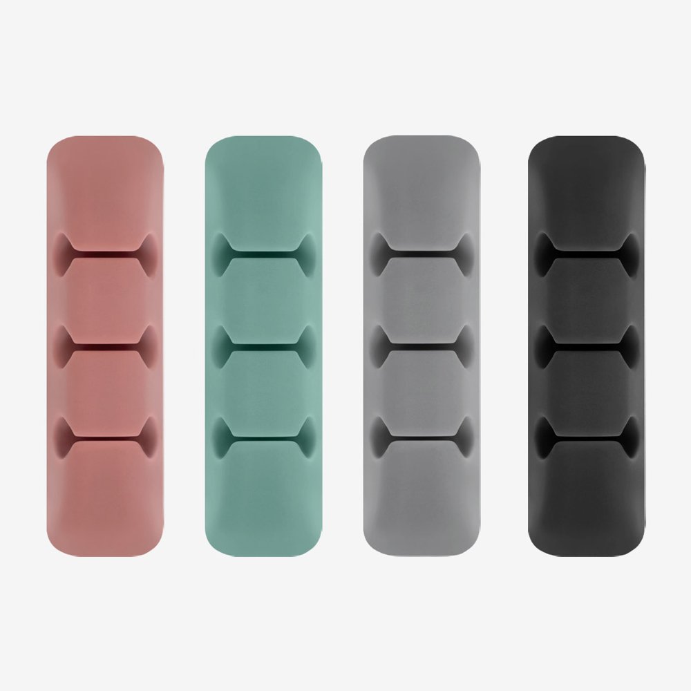 Ringke - Cable Organizer (4 pack) - 4 x 3 Slots - Multicolor