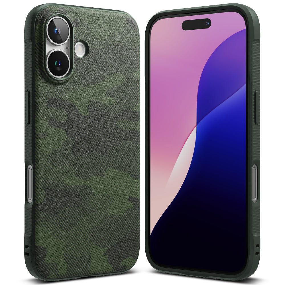 Ringke - Onyx Design - iPhone 16 - Camo Green