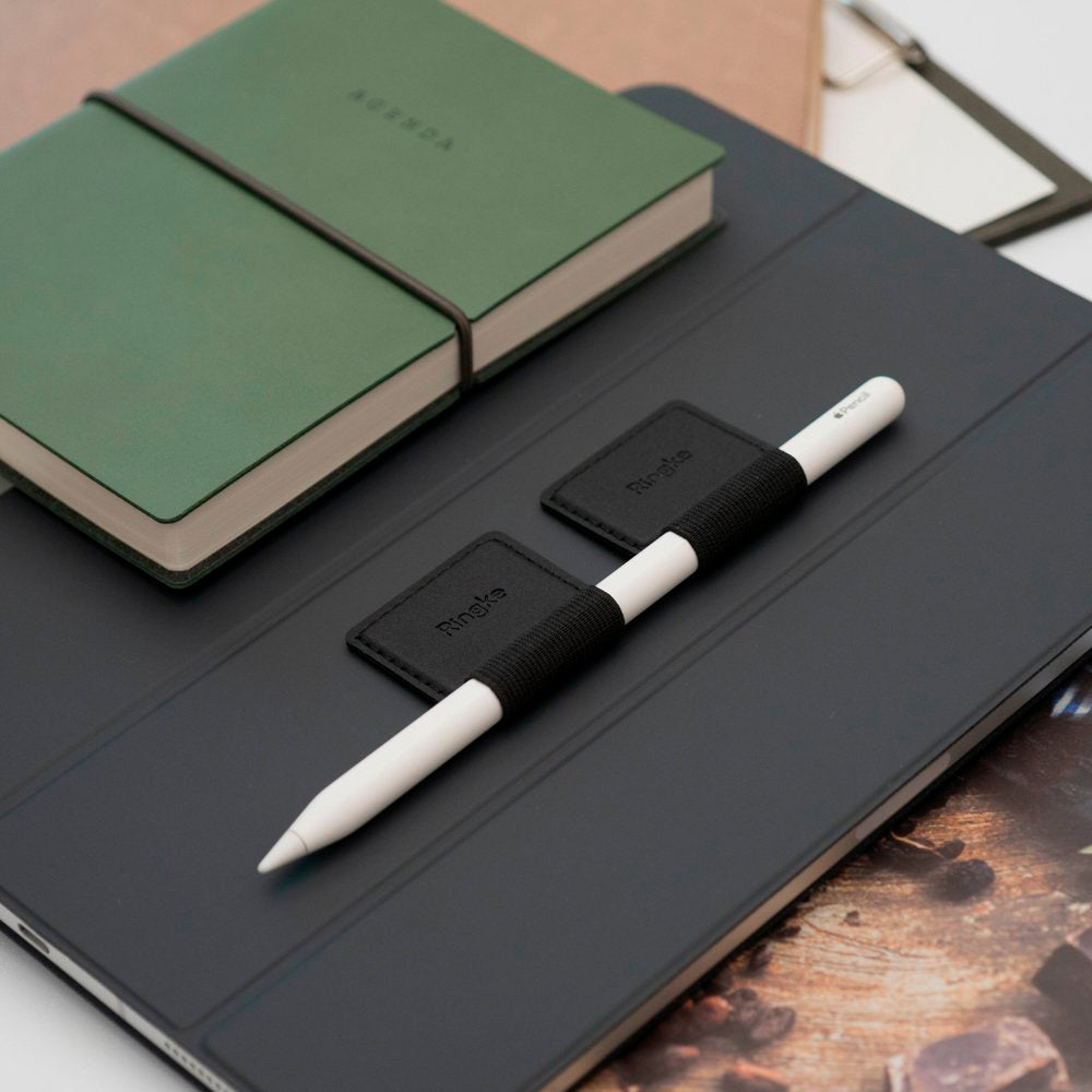 Ringke - Pen Holder (5 pack) - Ecological Leather, Textile, Elastic - Black