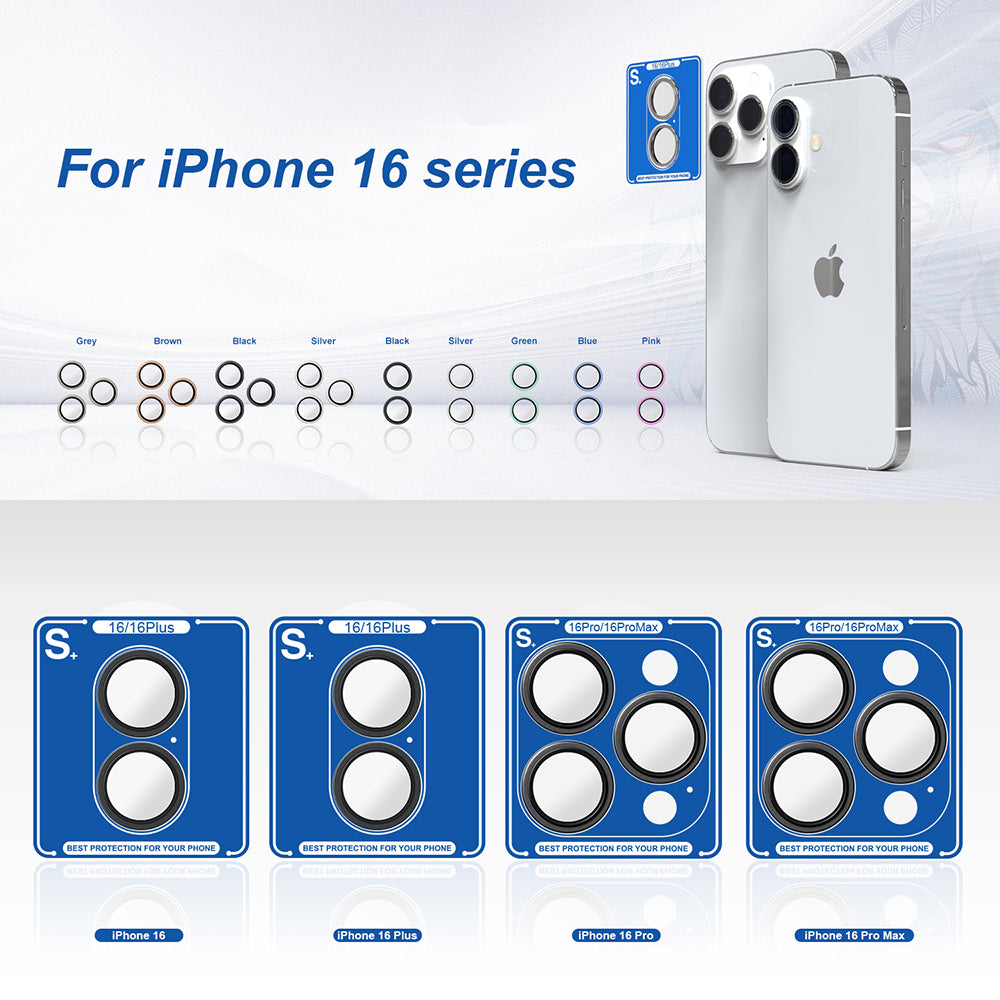 Lito - S+ Camera Glass Protector - iPhone 16 Pro / iPhone 16 Pro Max - White Titanium