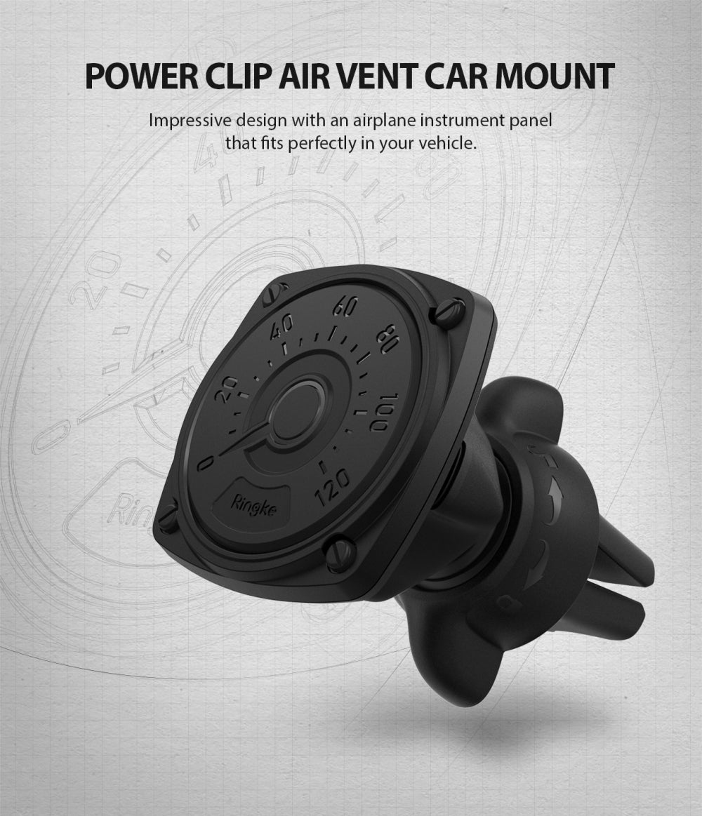Ringke - Car Holder - Power Indicator Design for Air Vent - Black