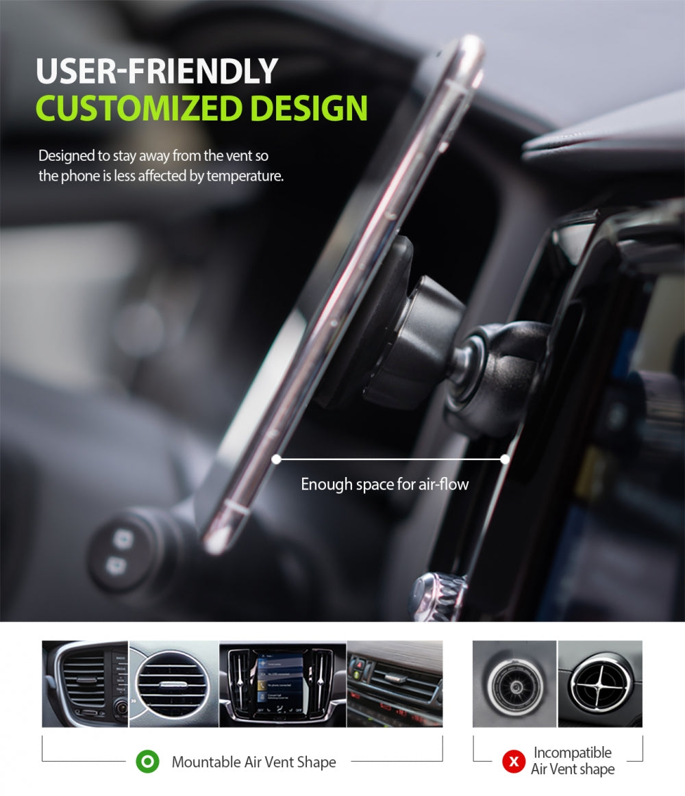 Ringke - Car Holder - Power Indicator Design for Air Vent - Black