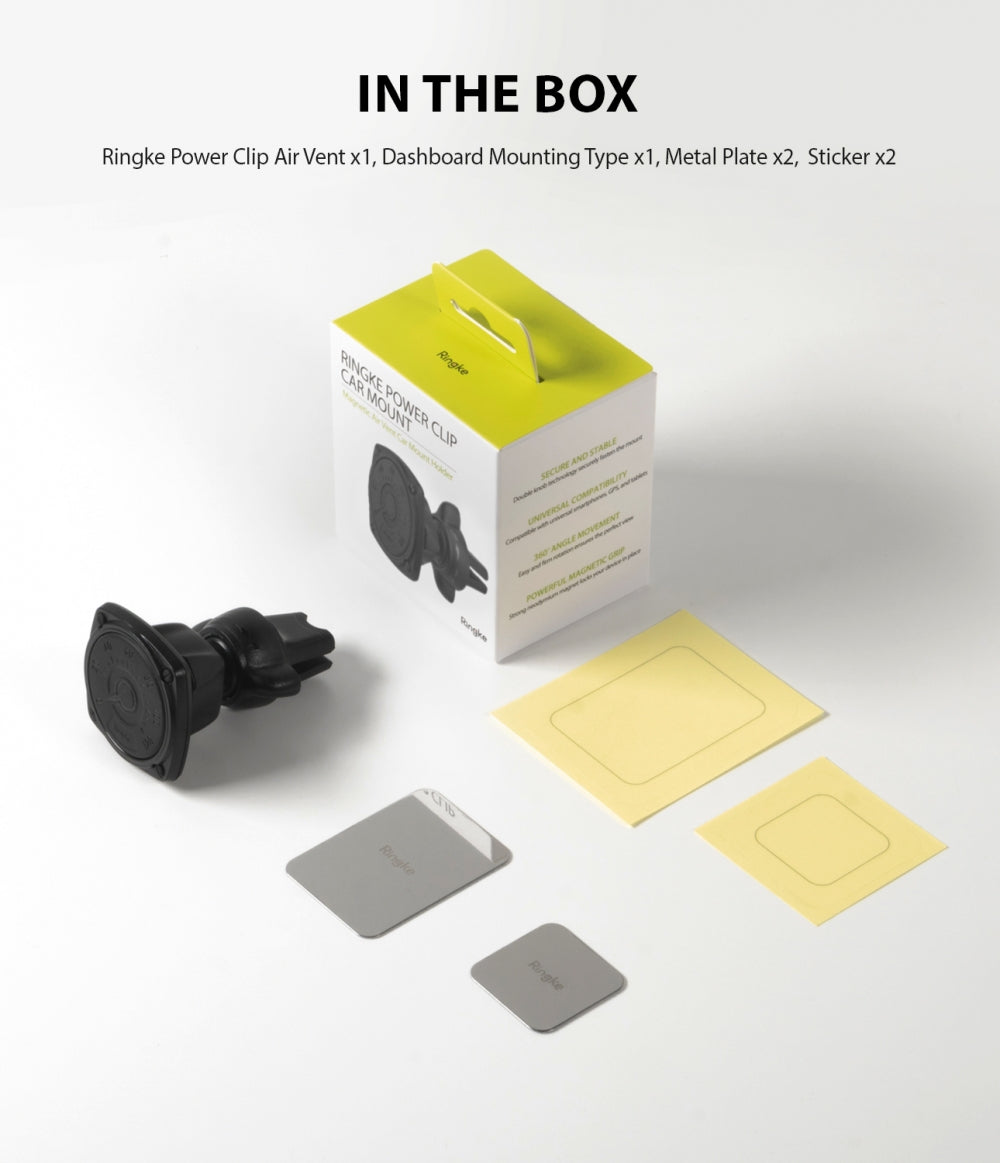 Ringke - Car Holder - Power Indicator Design for Air Vent - Black