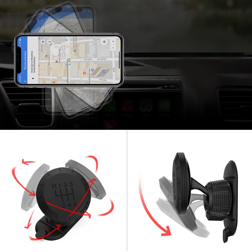 Ringke - Car Holder - Gear Mount Design for Dashboard - Black