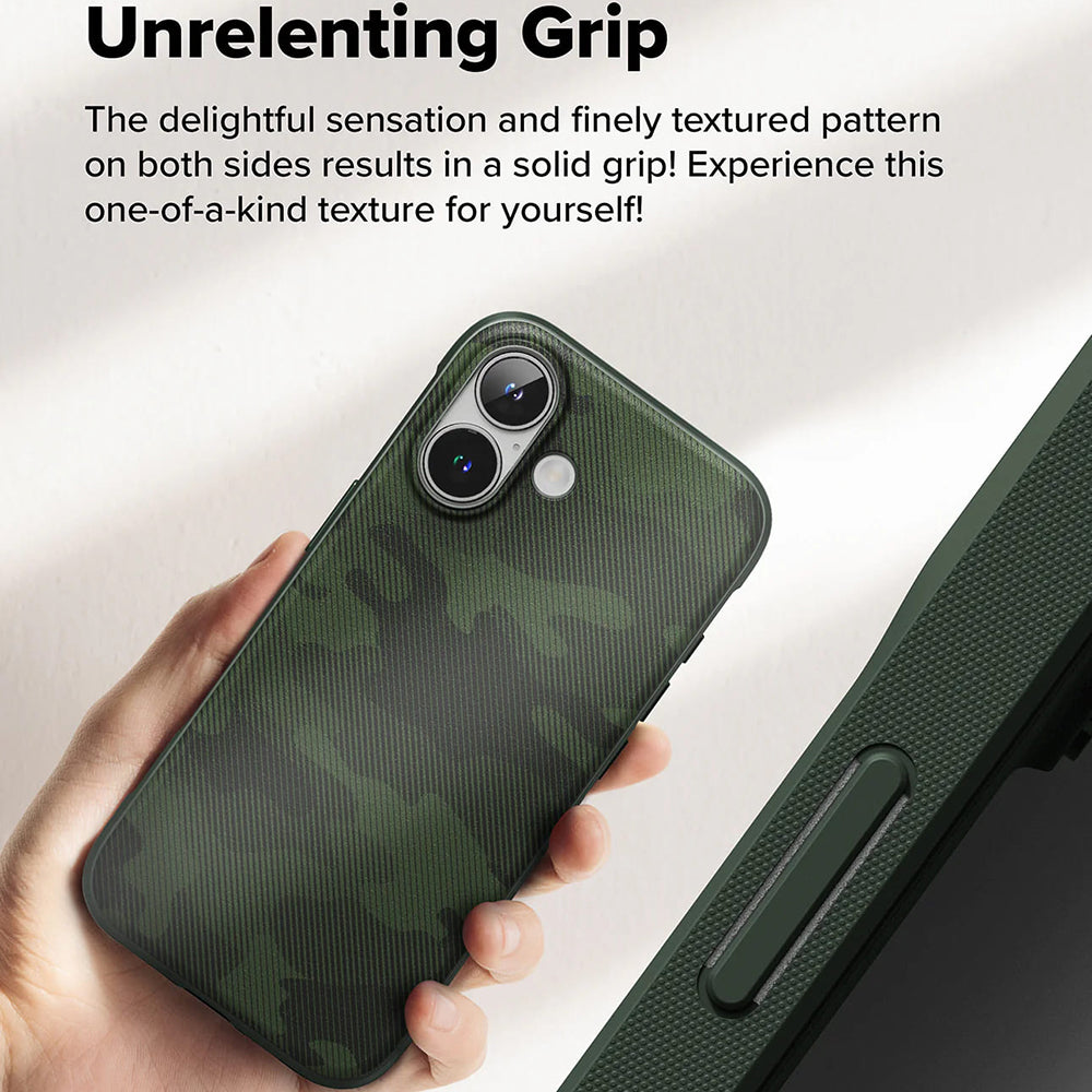 Ringke - Onyx Design - iPhone 16 Plus - Camo Green