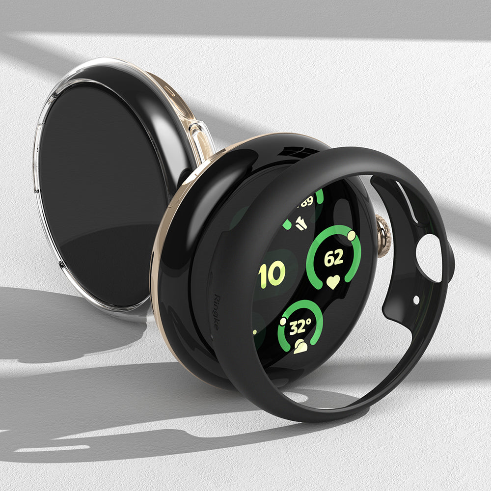 Ringke - Slim (2 pack) - Google Pixel Watch 3 45mm - Clear / Matte Black