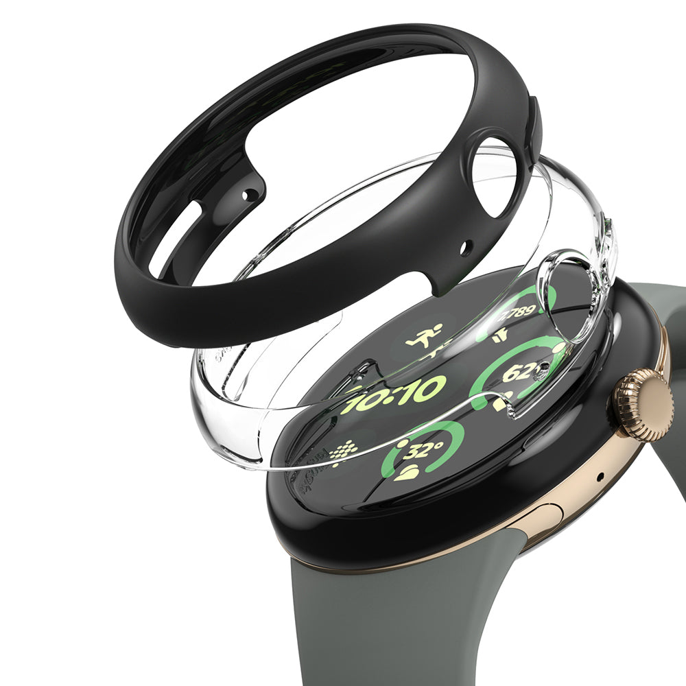 Ringke - Slim (2 pack) - Google Pixel Watch 3 45mm - Clear / Matte Black