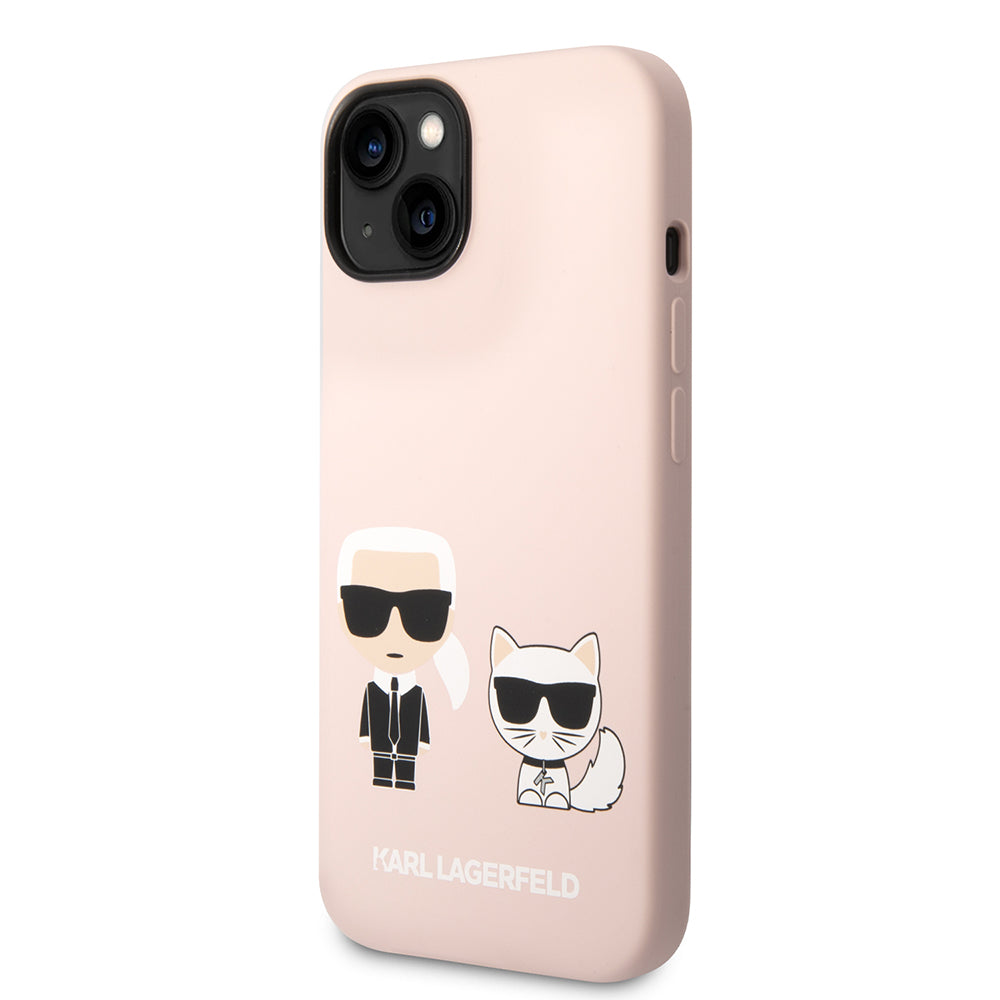 Karl Lagerfeld - Silicone MagSafe (KLHMP14MSSKCI) - iPhone 14 Plus - Light Pink Karl&Choupette