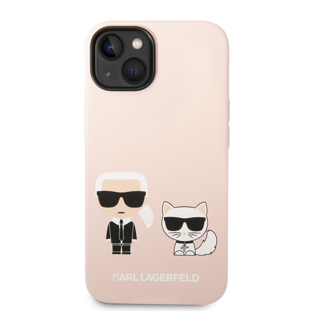 Karl Lagerfeld - Silicone MagSafe (KLHMP14MSSKCI) - iPhone 14 Plus - Light Pink Karl&Choupette