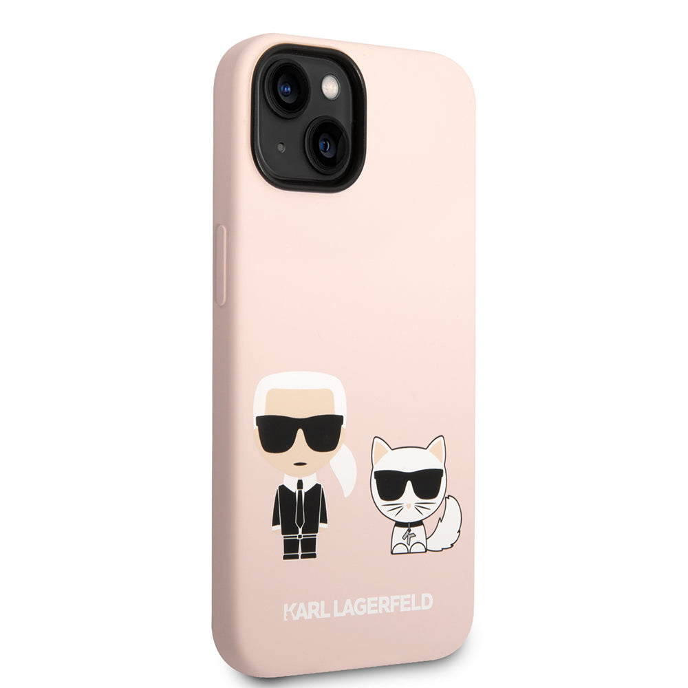 Karl Lagerfeld - Silicone MagSafe (KLHMP14MSSKCI) - iPhone 14 Plus - Light Pink Karl&Choupette