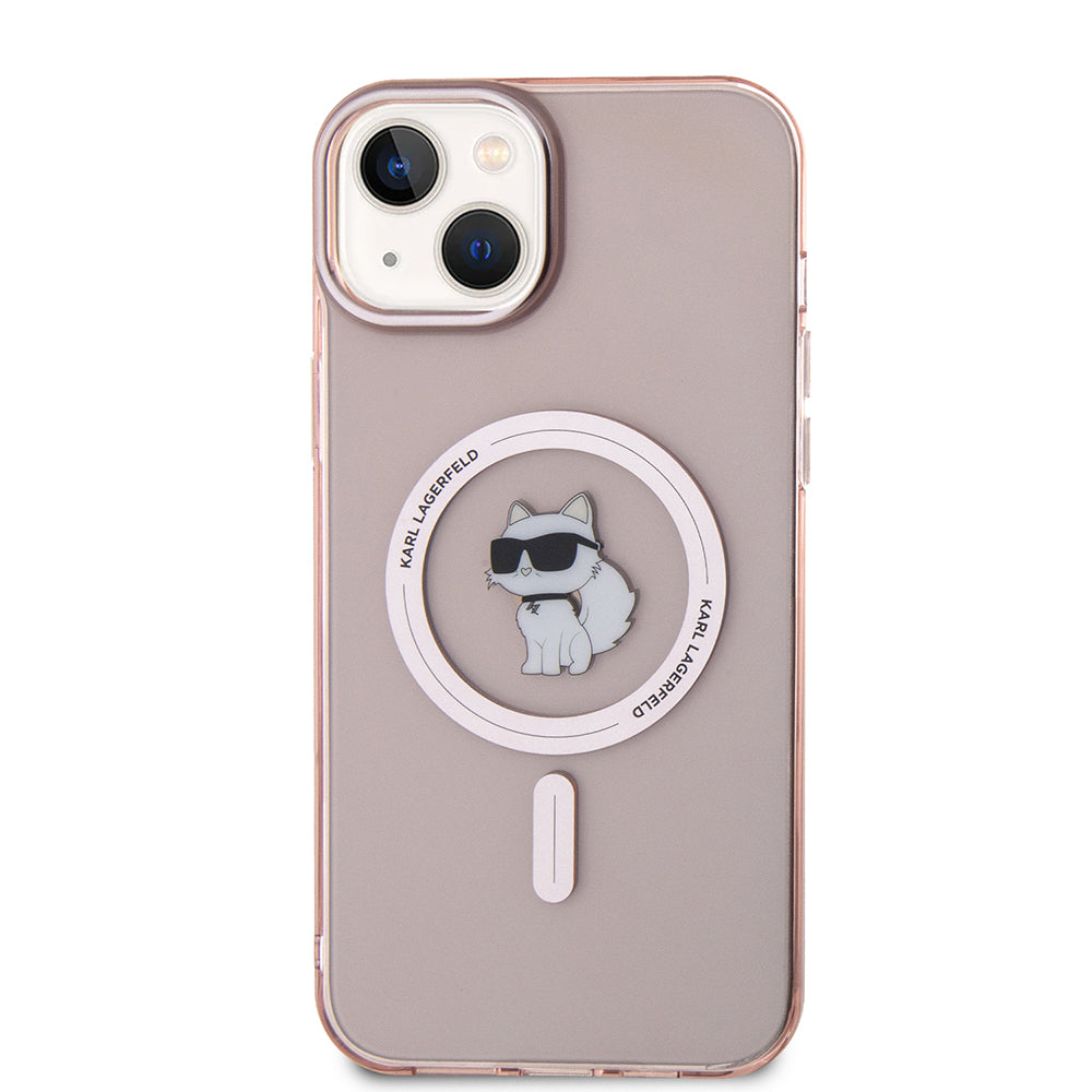 Karl Lagerfeld - IML MagSafe (KLHMP15MHFCCNOP) - iPhone 15 Plus - Pink Choupette