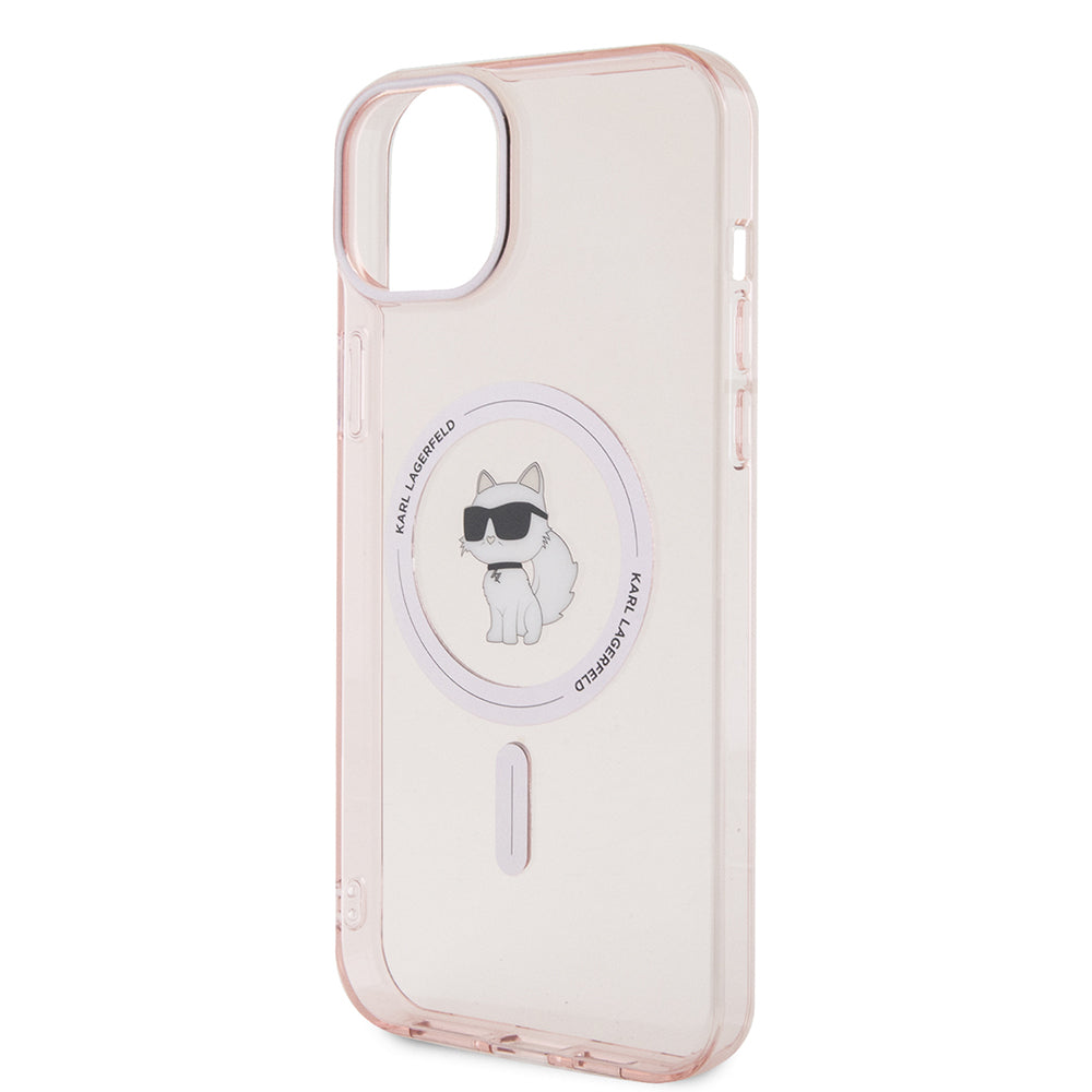 Karl Lagerfeld - IML MagSafe (KLHMP15MHFCCNOP) - iPhone 15 Plus - Pink Choupette