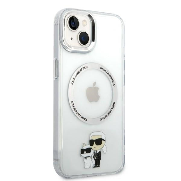 Karl Lagerfeld - Hardcase MagSafe (KLHMP14MHNKCIT) - iPhone 14 Plus - Clear Iconic Karl&Choupette