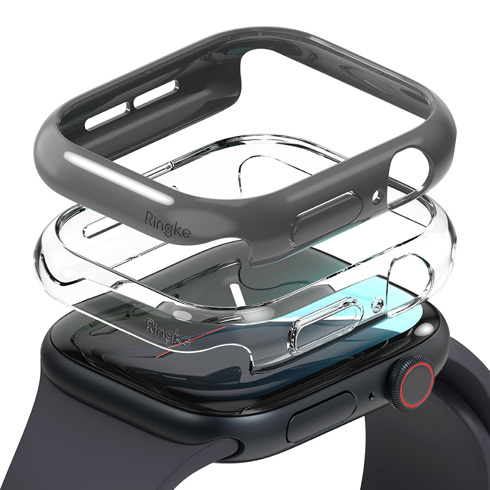 Ringke - Slim (2 pack) - Apple Watch 10 42mm / Watch 11 42mm - Clear / Dark Gray