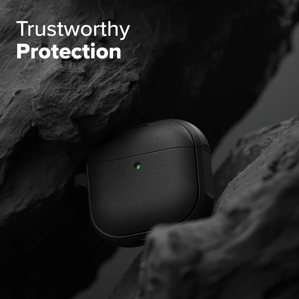 Ringke - Protection Case Onyx Magnetic - for AirPods 4, Non-Slip Texture, Carabiner Hole - Sage Green