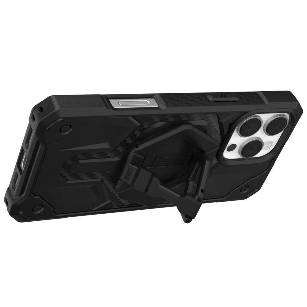 UAG - Monarch Pro MagSafe Bundle - iPhone 16 Pro Max - Carbon Fiber / Black Stand