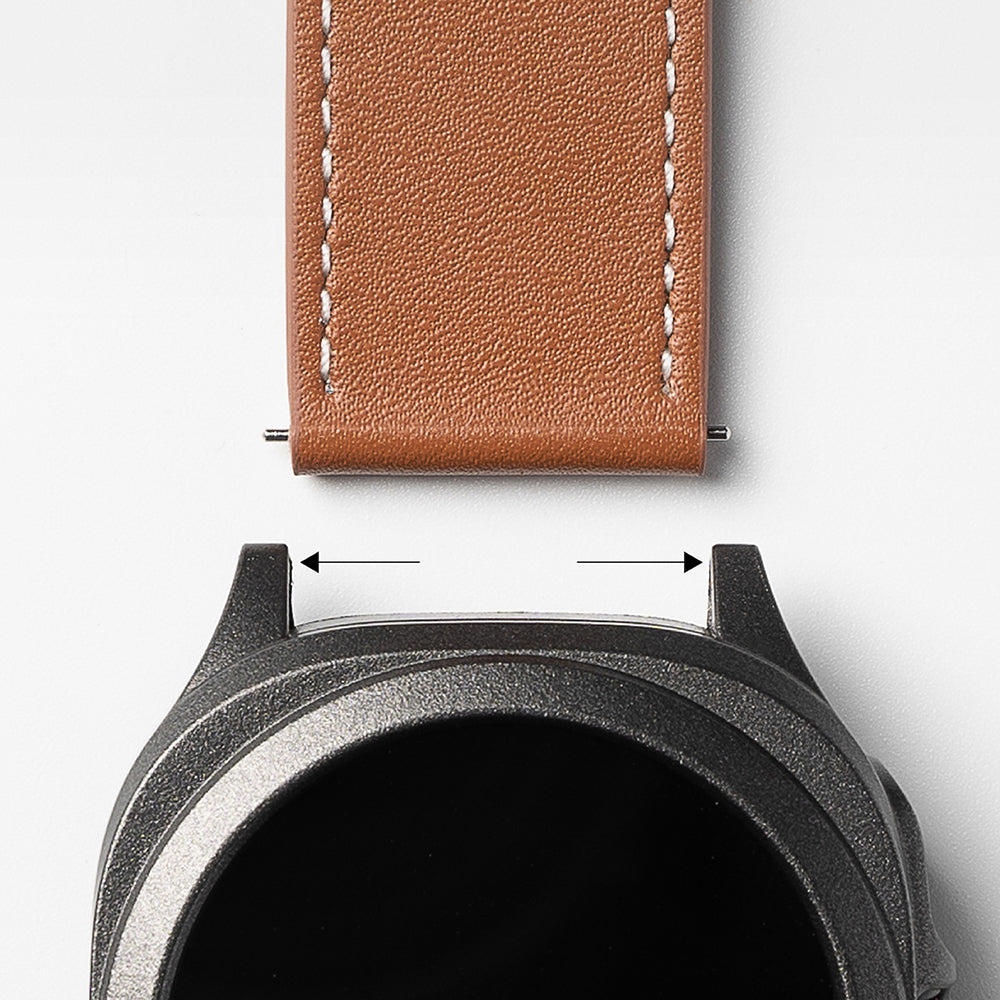 Ringke - Leather One Basic Bold 24mm - Fossil Hybrid / Mobvoi TicWatch Pro 5 / Suunto 9 / Suunto 9 Baro / Suunto D5 - White