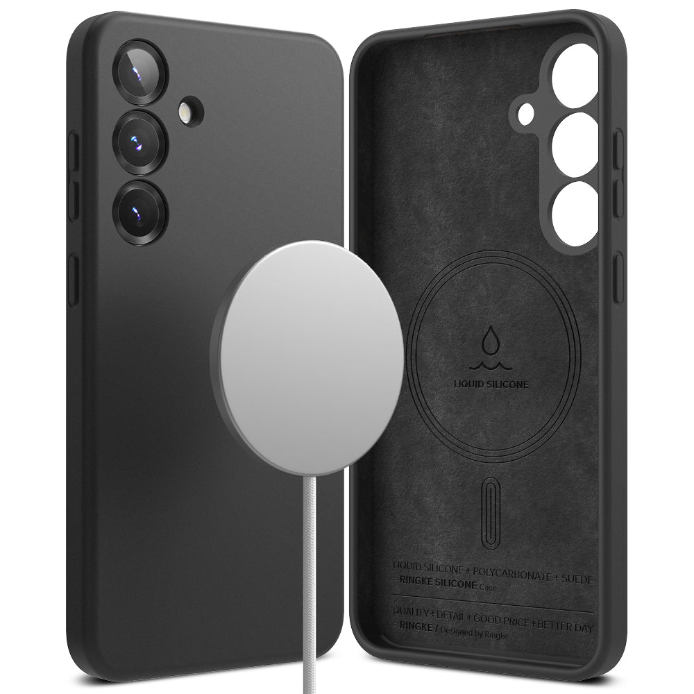 Ringke - Silicone Magnetic MagSafe - Galaxy S25 - Black