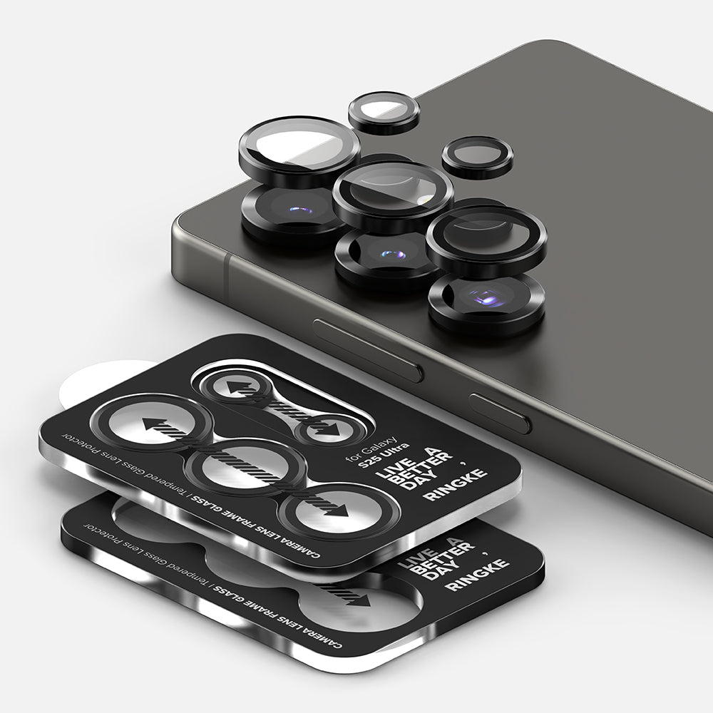 Ringke - Camera Lens Frame Glass - Galaxy S25 Ultra - Black
