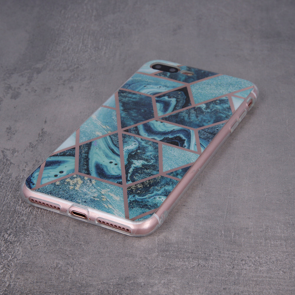 Geometric Marmur Case for Samsung Galaxy A71 dark blue