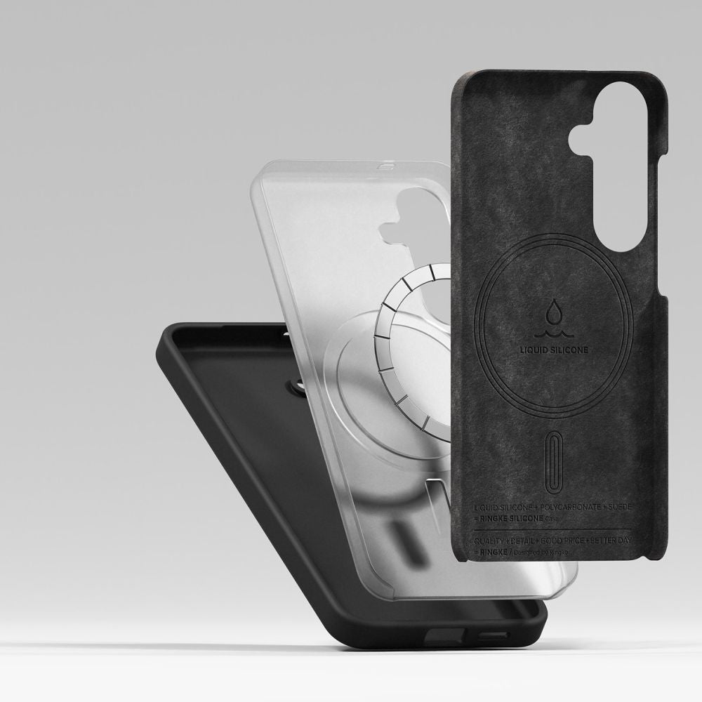 Ringke - Silicone Magnetic MagSafe - Galaxy S25 - Black