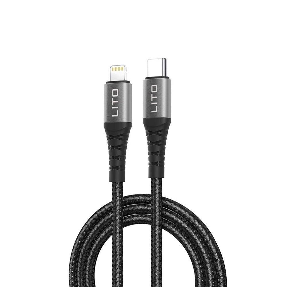 Lito - Data Cable (LD08CL) - Type-C to Lightning, Fast Charging, 27W, 1m - Black