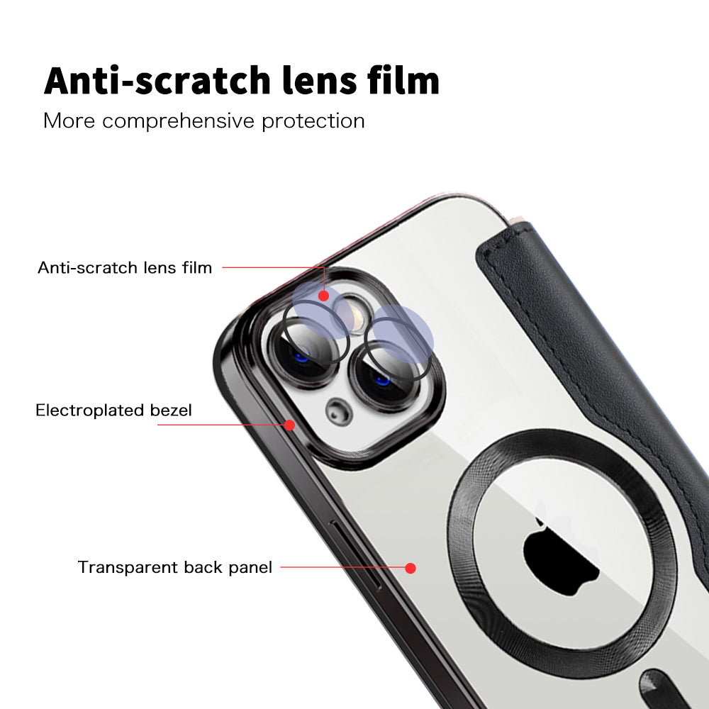 Techsuit - SmartMag Book Case - iPhone 14 Plus - Black