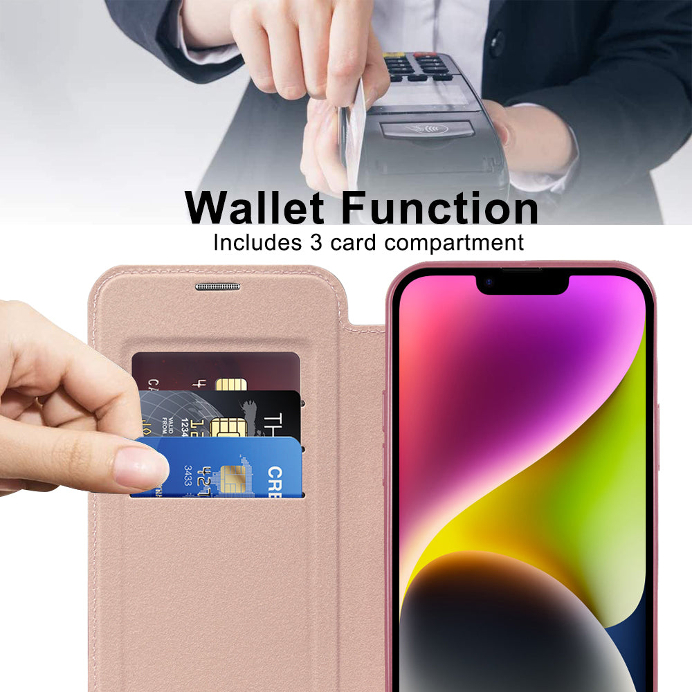 Techsuit - SmartMag Book Case - iPhone 14 Plus - Pink