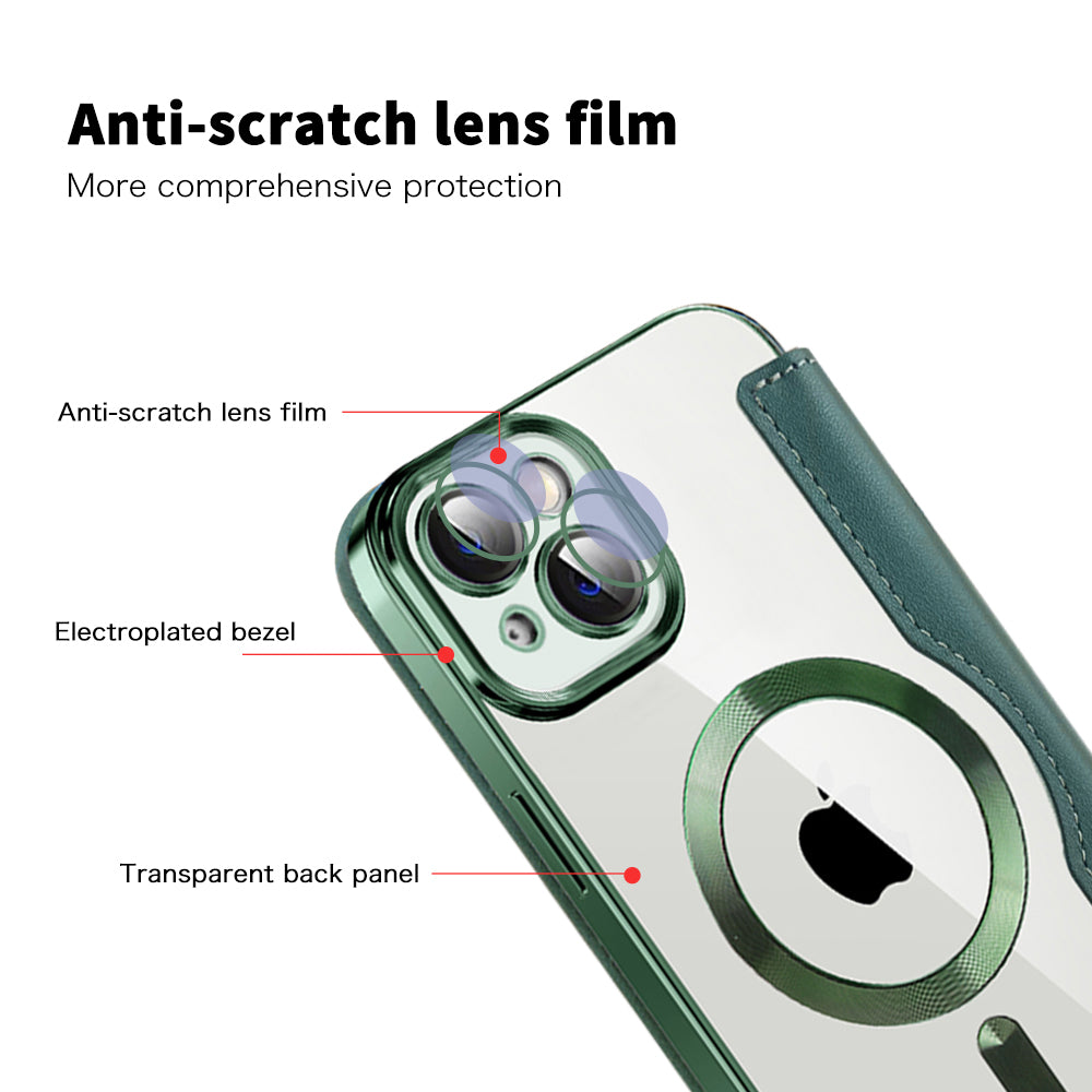 Techsuit - SmartMag Book Case - iPhone 14 Plus - Green