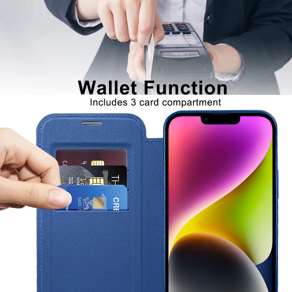 Techsuit - SmartMag Book Case - iPhone 14 Plus - Blue