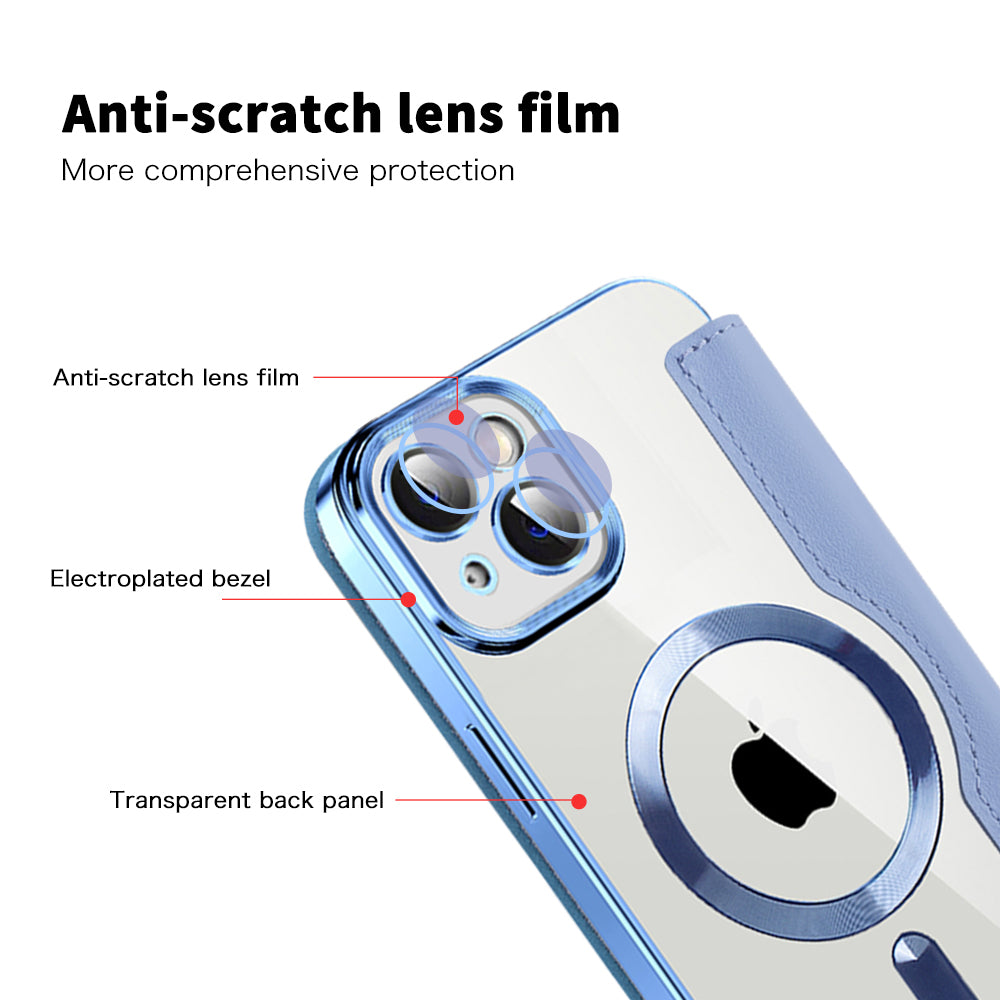 Techsuit - SmartMag Book Case - iPhone 14 Plus - Light Blue