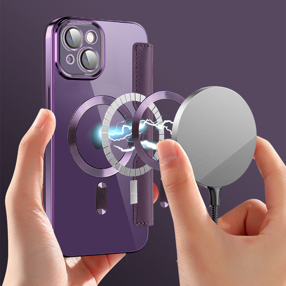 Techsuit - SmartMag Book Case - iPhone 14 Plus - Purple