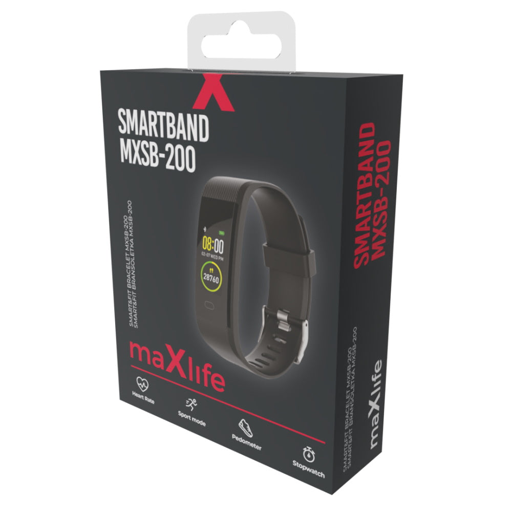 Activity Tracker Maxlife MXSB-200 σε μαύρο χρώμα